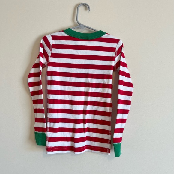 [Hanna Andersson] Red and White Striped Long John Pajamas- Size US 5 (110 cm) - Picture 4 of 12